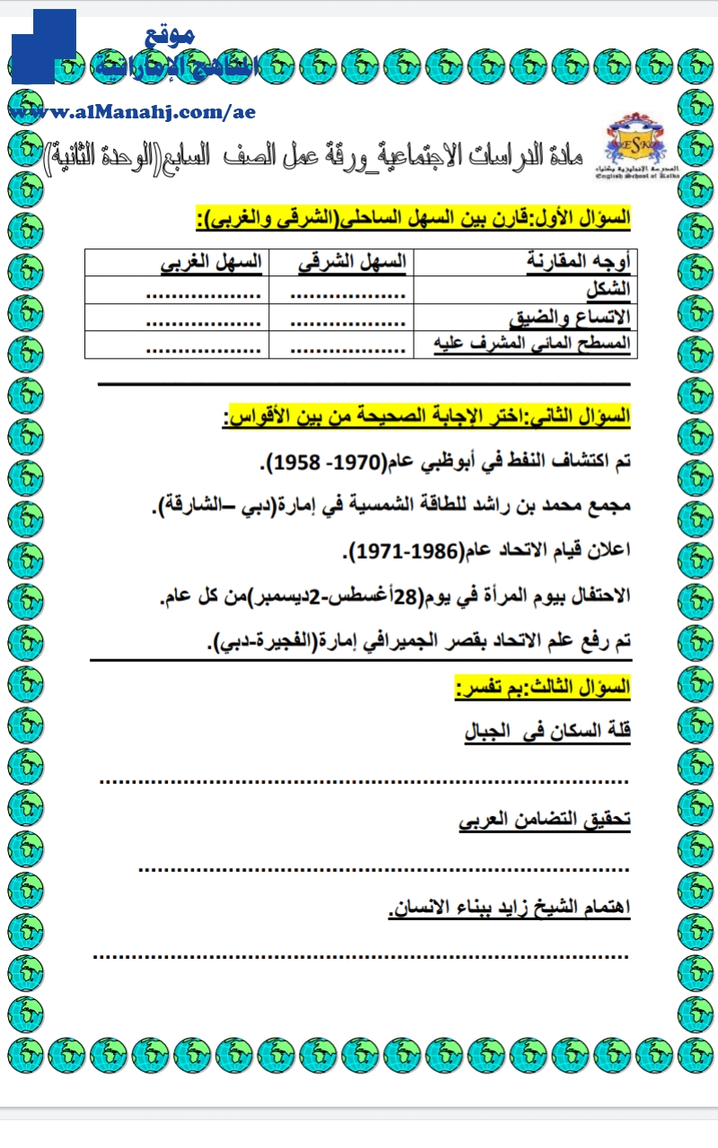 مراجعة الوحدة الثانية
