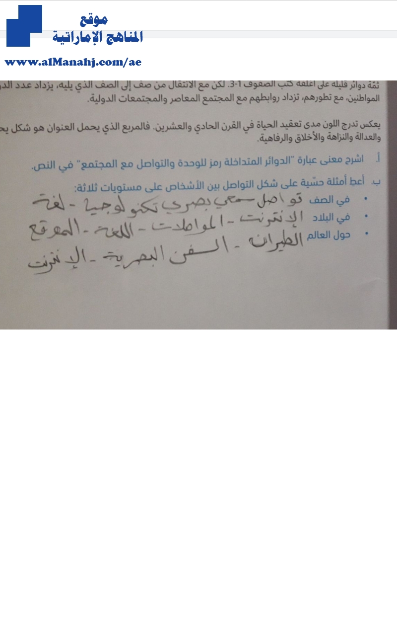 حل درس العولمة