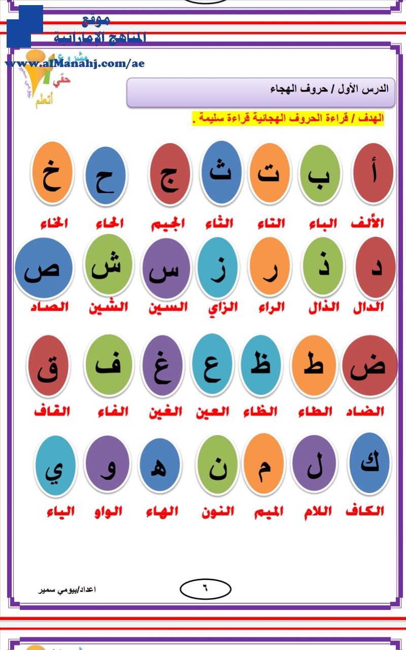 ورقة عمل قراءة الحروف والكلمات بالحركات