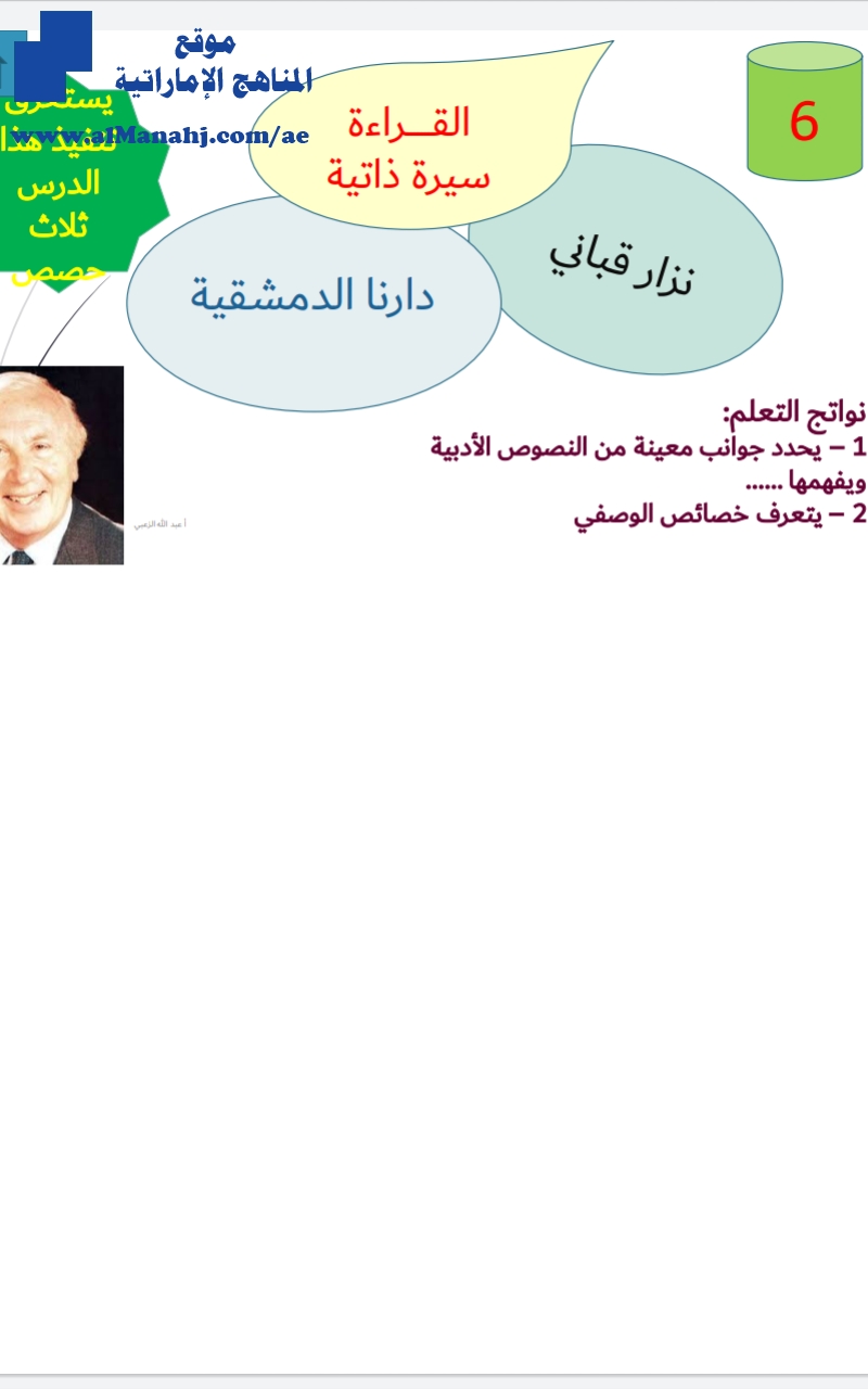 حل درس دارنا الدمشقية