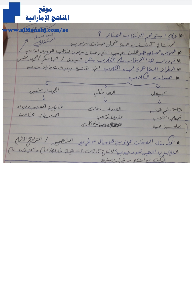 تلخيص درس علم الوراثة "بخط اليد"