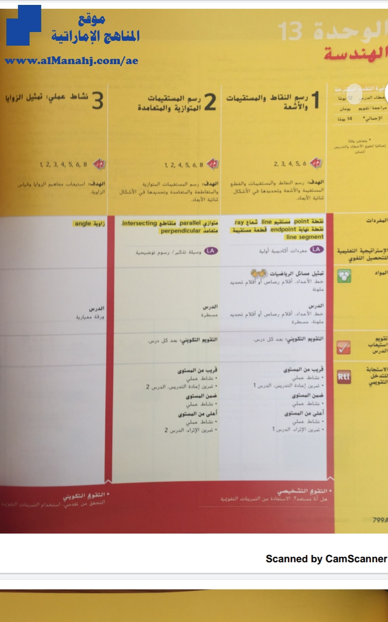 دليل المعلم الوحدة 16 الهندسة