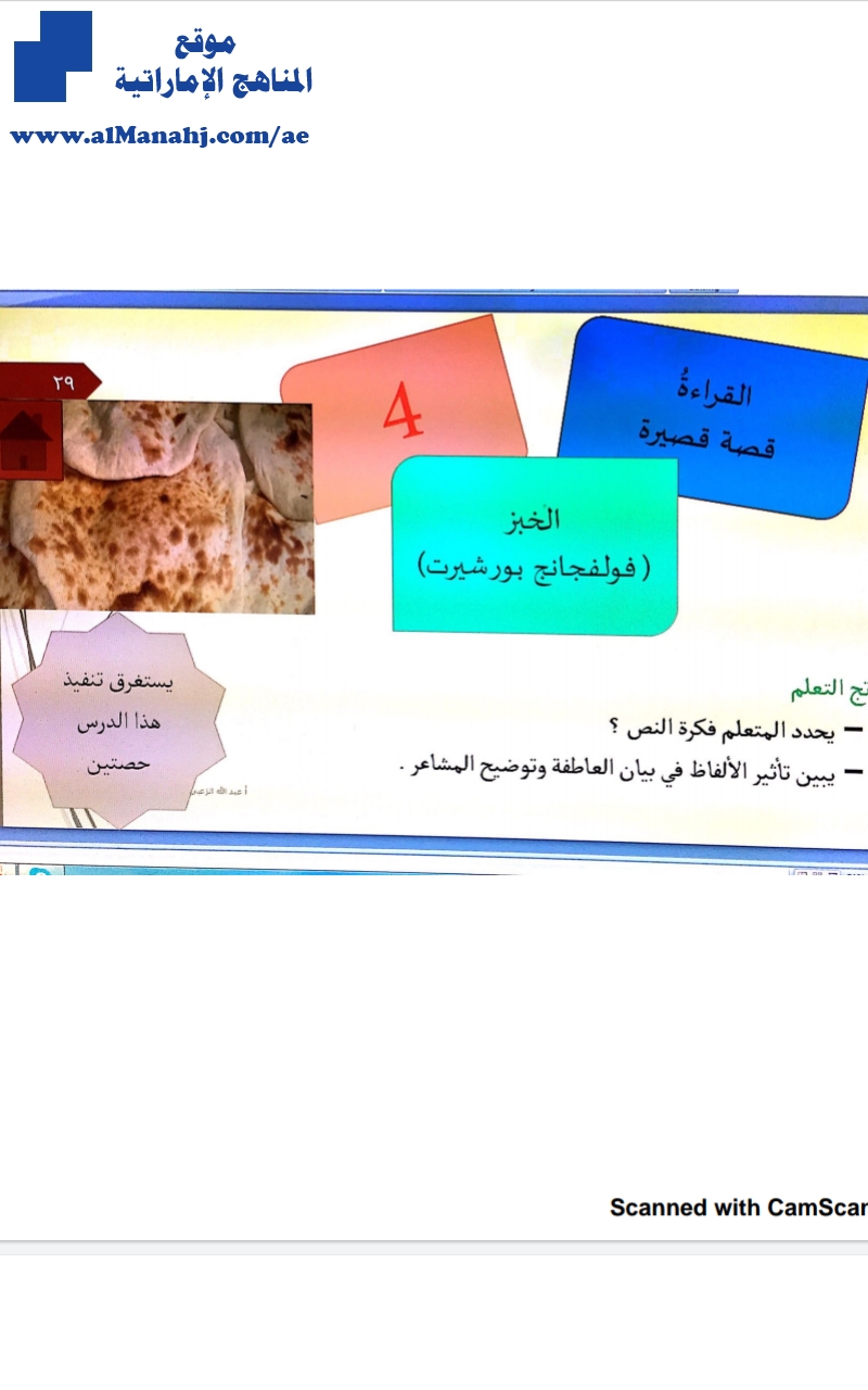 حل قصة قصيرة الخبز