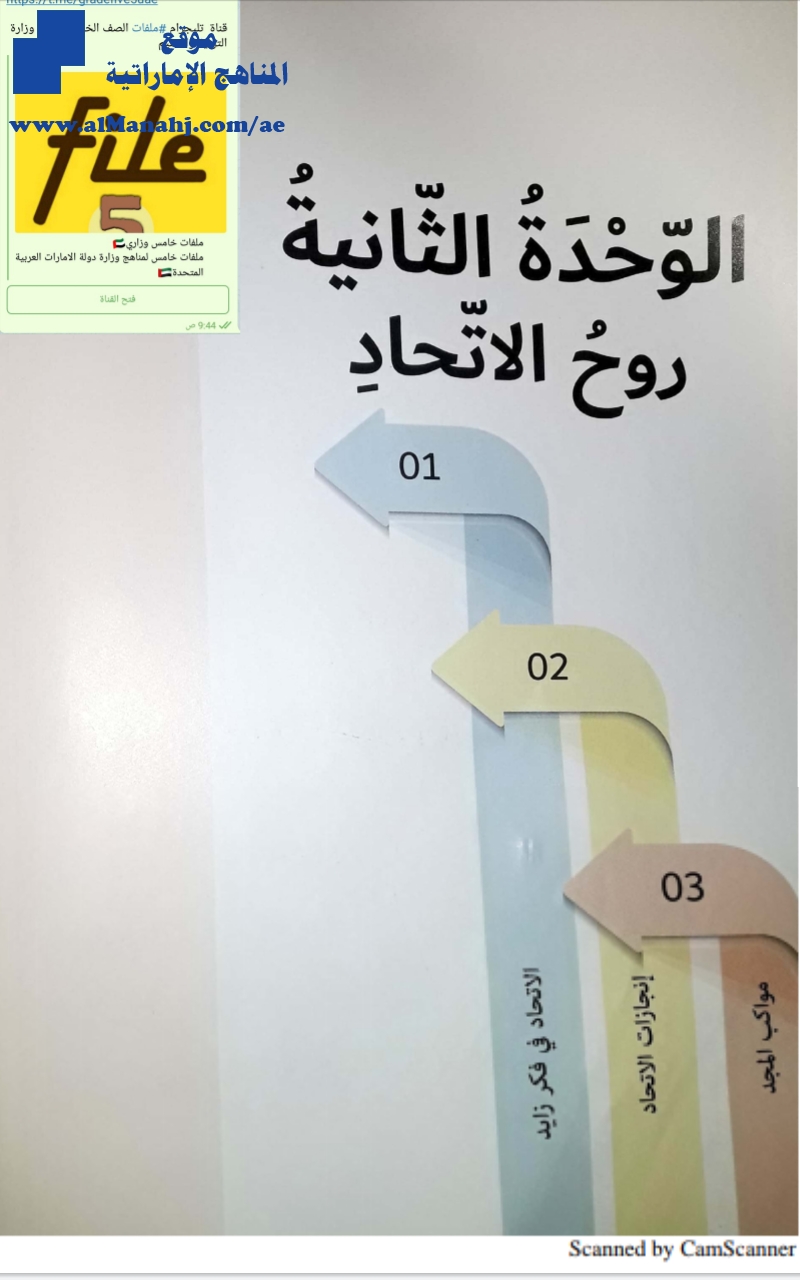 حل الوحدة الثانية روح الإتحاد