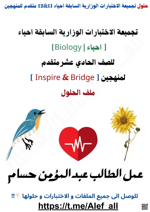 حلول تجميعة الاختبارات الوزارية السابقة