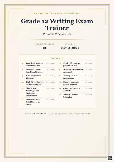 Grade 12 Writing Exam Trainer