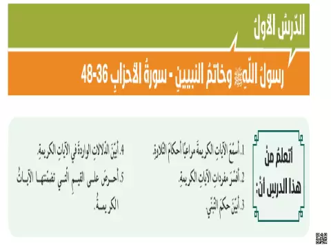 رسول الله وخاتم النبيين - سورة الأحزاب 36-48