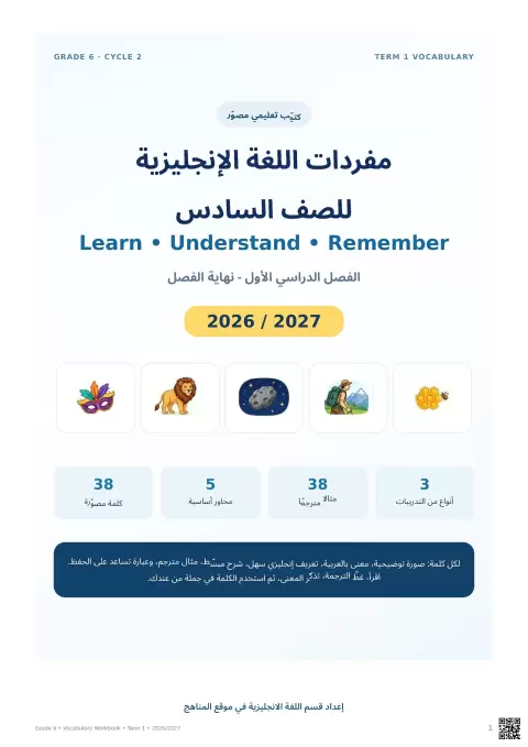 المفردات المطلوبة للاختبار النهائي وفق الهيكل 2027