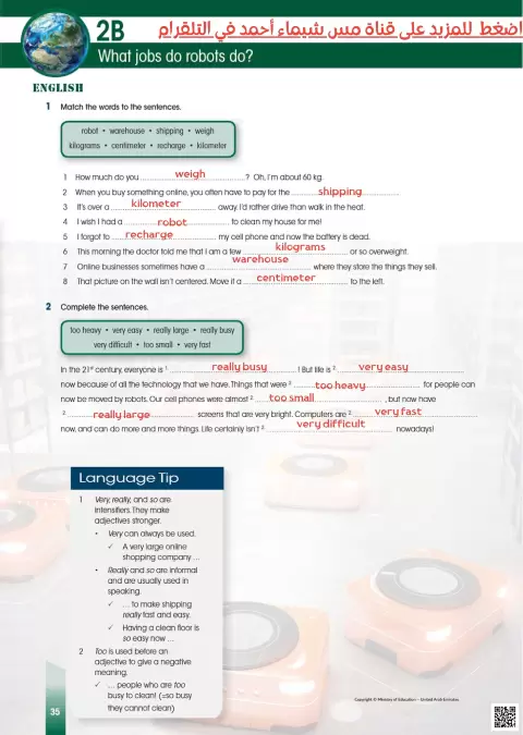 What jobs do robots do? - Workbook Unit 2