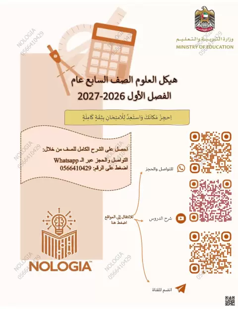 تجميع للهيكل الوزاري - منهج عربي -  2027 محلول