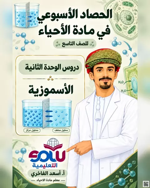 شرح الوحدة الثانية الأسموزية